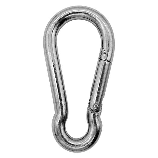 304 Stainless Steel Carabiners -7 inch Heavy Duty, Durable & Rust-Free Clips by Outmate