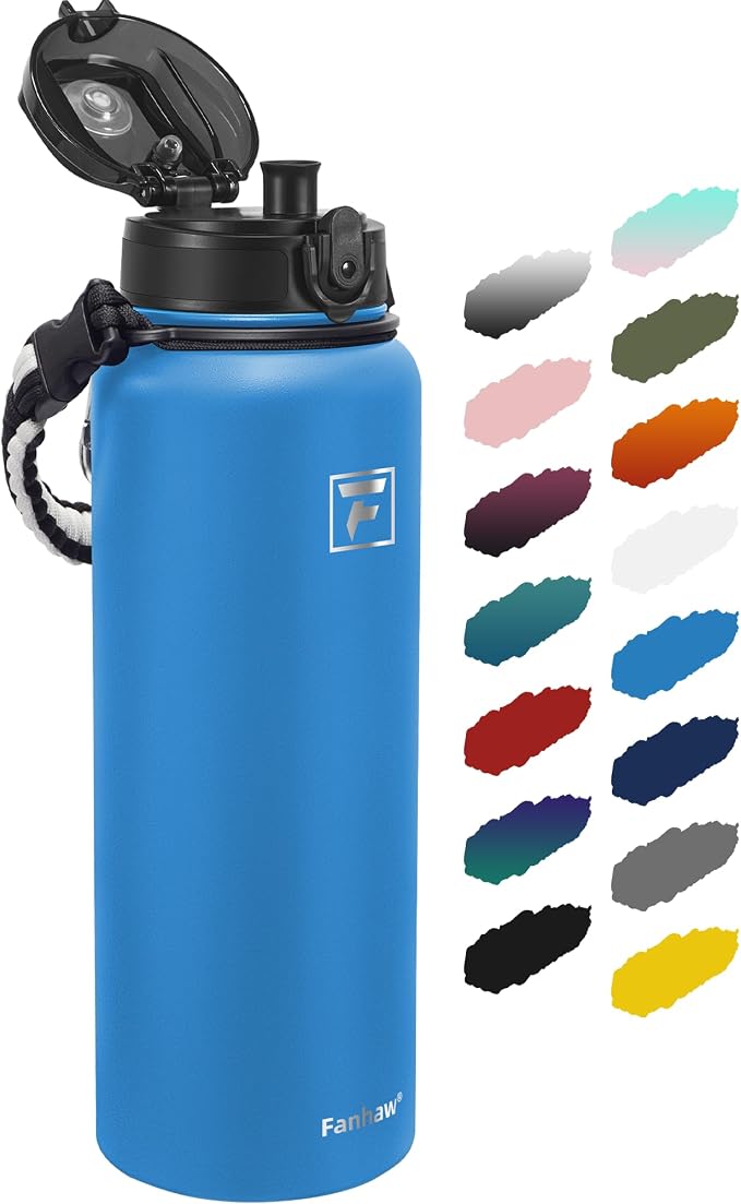 Fanhaw 40 oz Insulated Stainless Steel Water Bottle by FANHAW