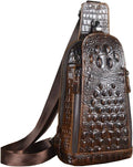 Hebetag Crocodile Genuine Leather Sling Bag Backpack by Hebetag