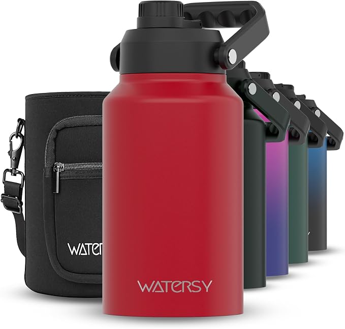 WATERSY 2/3 Gallon Water Bottle Insulated, BPA Free&Leak Proof, 87oz Stainless by Watersy