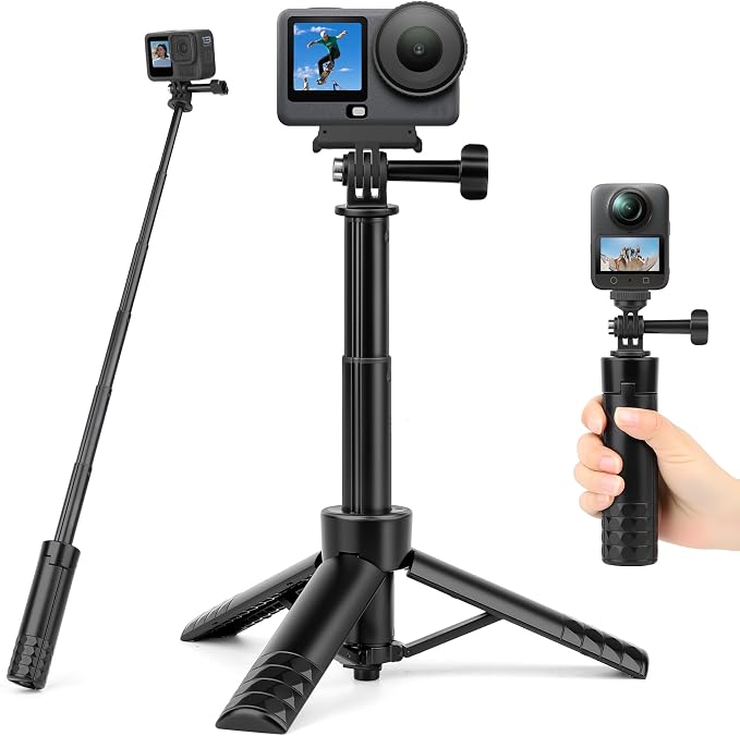 JOILCAN 25.2" Selfie Stick Tripod, Action Camera Vlog Tripod, Portable Handle by JOILCAN