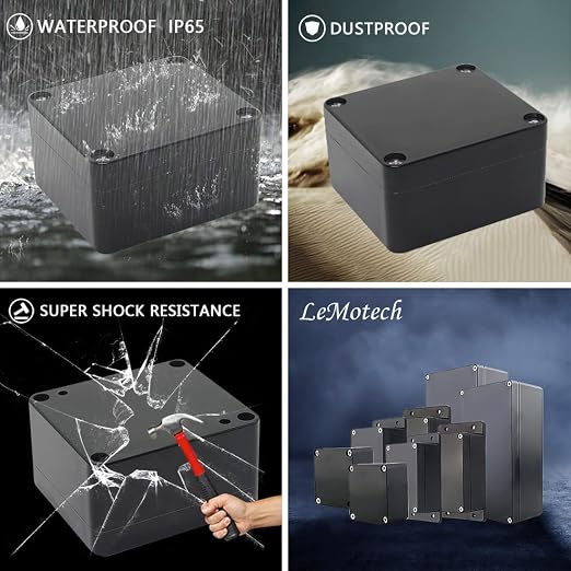 LeMotech Electrical Box ABS Plastic Project Box IP65 Waterproof Junction Box - Image 7