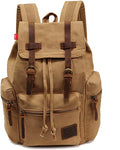 AUGUR High Capacity Canvas Vintage Backpack by AUGUR