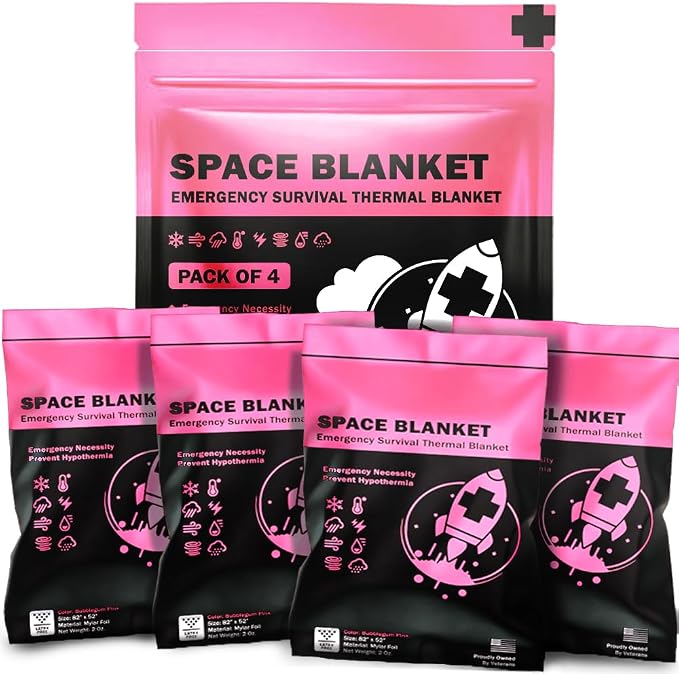 Everlit Survival Emergency Mylar Thermal Blankets -Space Blanket Survival kit by EVERLITSURVIVAL