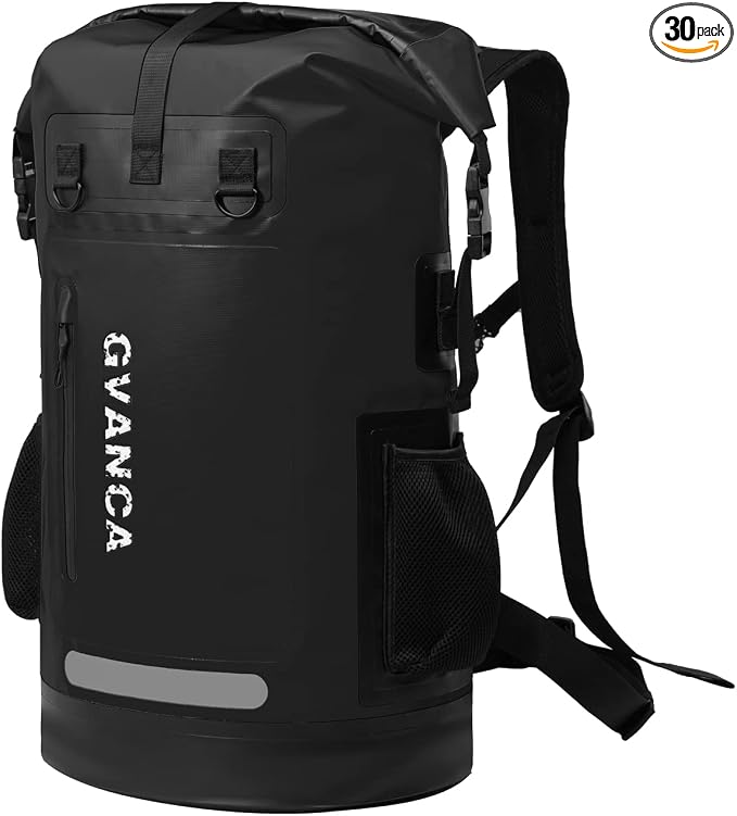 Waterproof Roll Top Kayak Dry Backpack, Floating Outdoor Dry Sack Boating by GVANCA