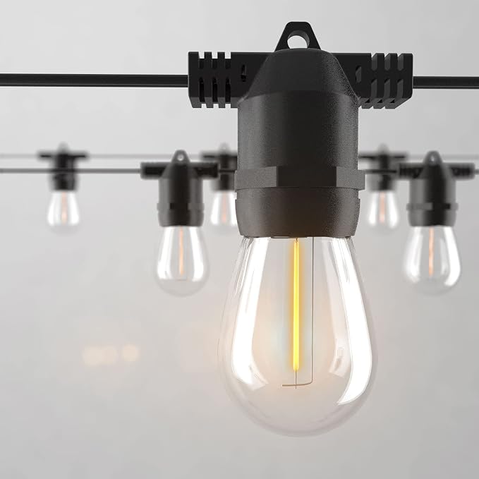 S14 LED Outdoor String Lights, Shatterproof IP65 27Ft by ALITADE