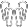 Carabiner, Heavy Duty Galvanized Steel Spring Snap Hook Carabiner Clips by High-PQ