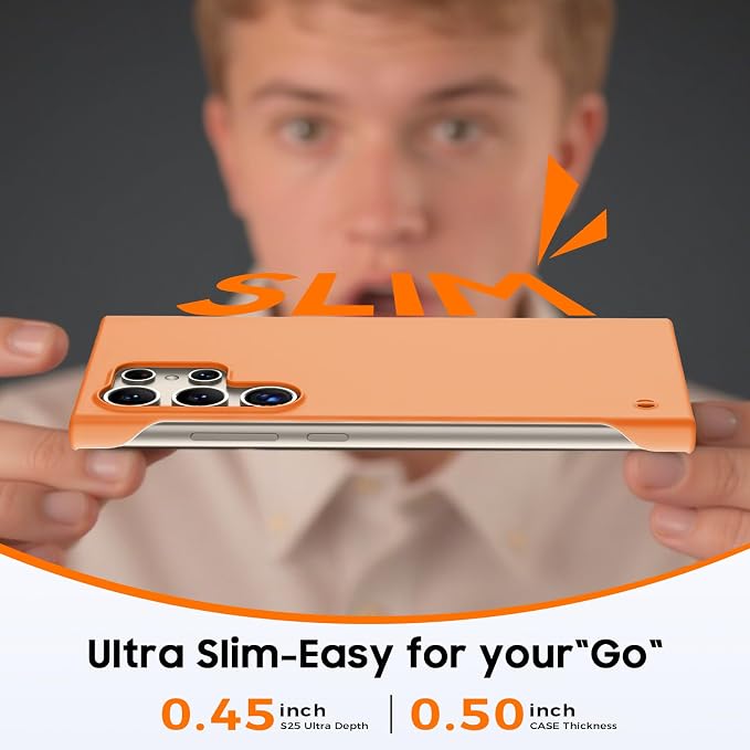GRECAZO Slim Borderless for Samsung Galaxy S25 Ultra Phone Case 6.9" Ultra-Thin - Image 4