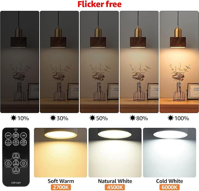 BLUEYE Rechargeable Light Bulbs, 40W Equivalent, Remote Control, E26 Detachable - Image 5