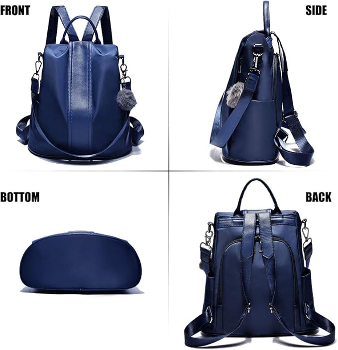 PINCNEL Women Backpack Purse Waterproof Nylon Anti-theft Rucksack Lightweight - Image 4