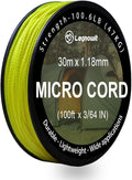Micro Paracord, 1.18mm x 100ft Thin Mini Utility Braided Small Paracord by Legowitoutdoor
