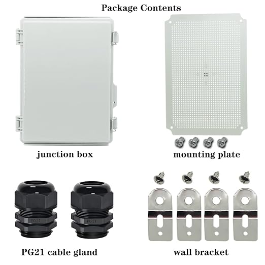Zulkit Junction Box, IP67 Waterproof Electrical Box Hinged Cover Stainless - Image 6