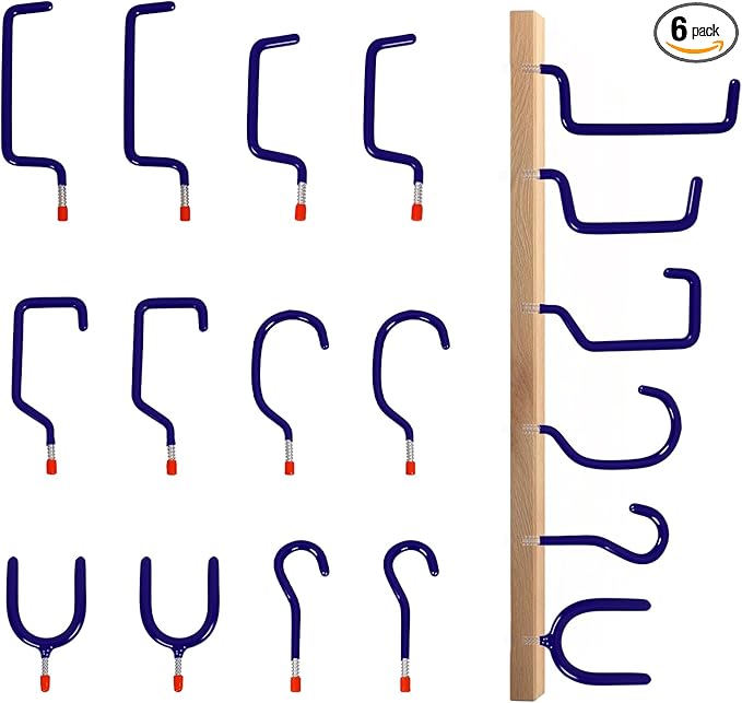 Garage Hooks Heavy Duty, Wall Mounted Steel Tool Hangers by LianRippleLian