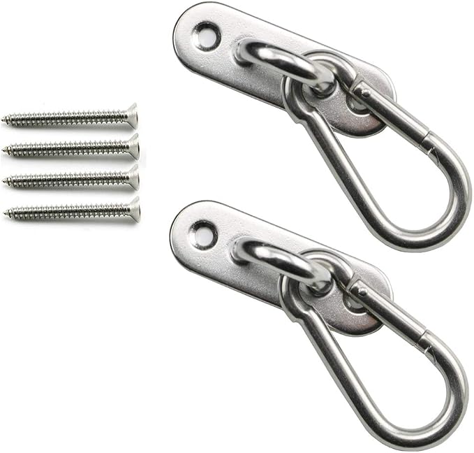 heyous 2 Set M8 Suspension Ceiling Wall Mount U Hook Anchor Hanger Stainless by heyous