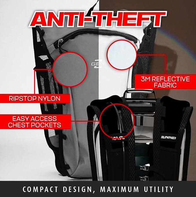 Festival Approved Hydration Backpack Rave | Anti-Theft Chest Pockets, 2L - Image 2