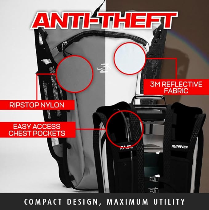 Festival Approved Hydration Backpack Rave | Anti-Theft Chest Pockets, 2L - Image 2