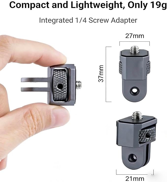 Aluminum Camera Tripod Adapter 1/4"-20 Conversion Adapter Mounts Compatible - Image 3