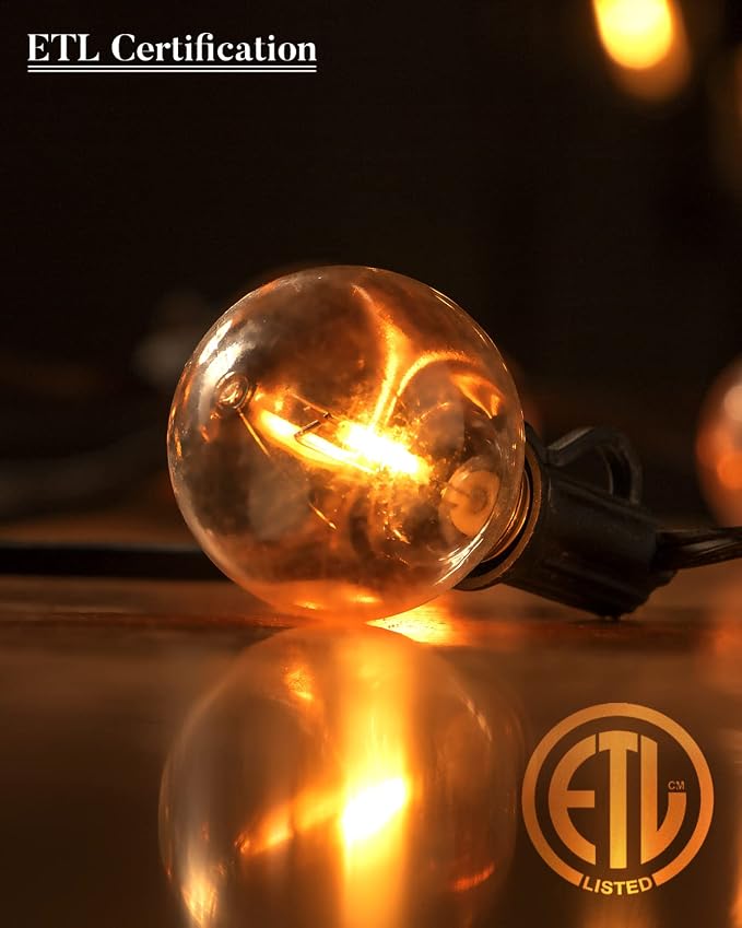 Lightdot 50FT Outdoor String Lights, LED Bistro String Lights - Image 2