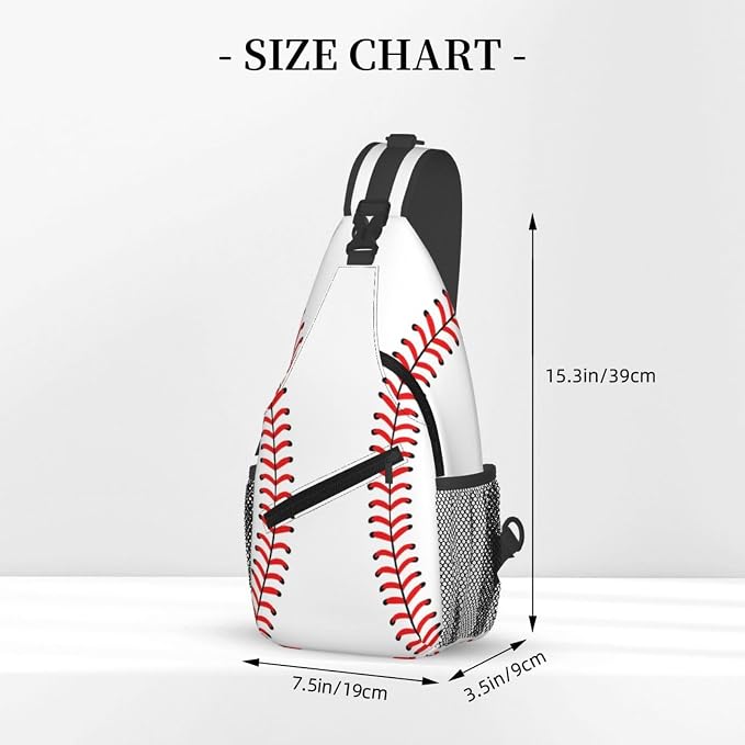 Baseball Crossbody Sling Bags for Women Men Ball Pattern - Image 2