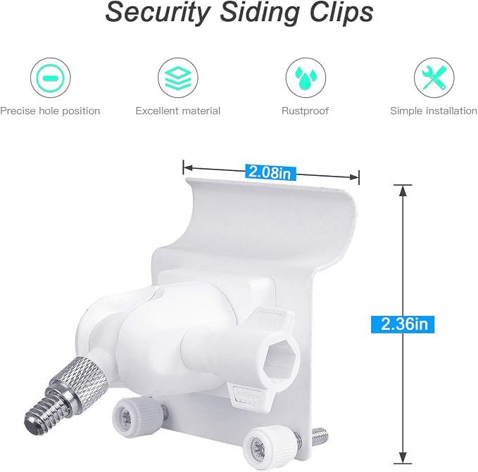 HOLACA Vinyl Siding Clips for Arlo, Stick Up Cam Roelink ZUMIMALL Eufy Security - Image 6