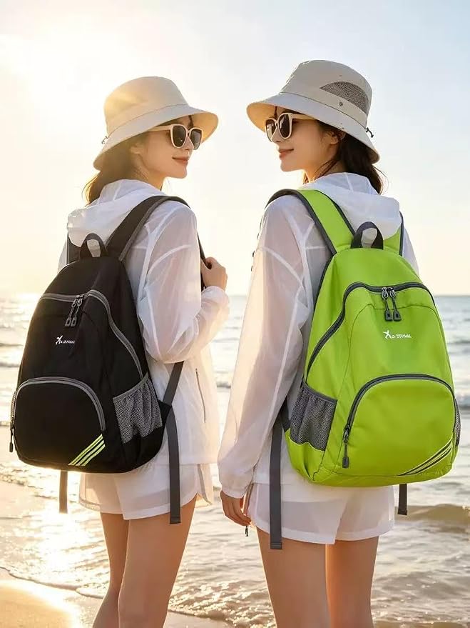 Geboldil Men's and women's waterproof backpack traveling backpack green - Image 9