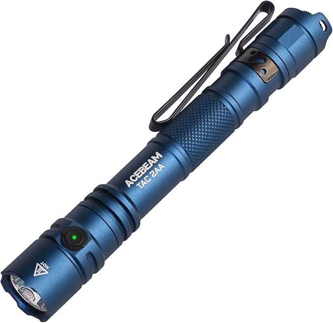 ACEBEAM TAC 2AA EDC Tactical Dual Modes Flashlight Rechargeable, 1400 High by ACEBEAM