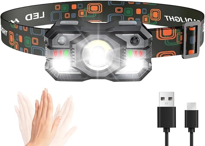 Skylla Headlamp Rechargeable, 1200 Lumen Ultra Bright LED Head Lamp Flashlight by SKYLLA