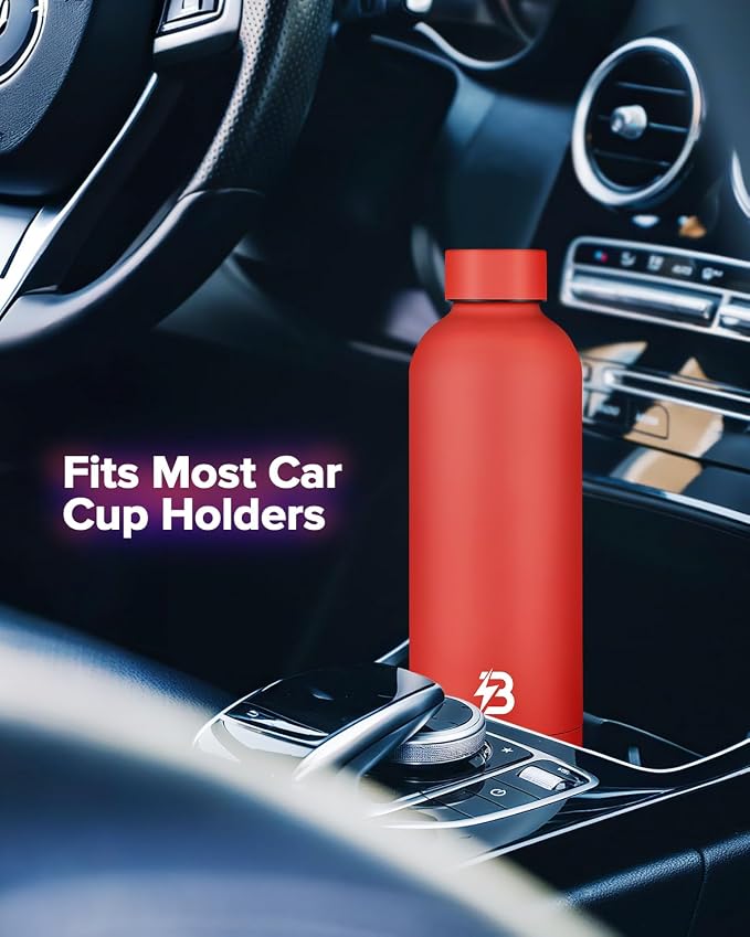 Insulated Water Bottle with Lid, 17 oz Reusable Leak-Proof Metal Stainless - Image 5