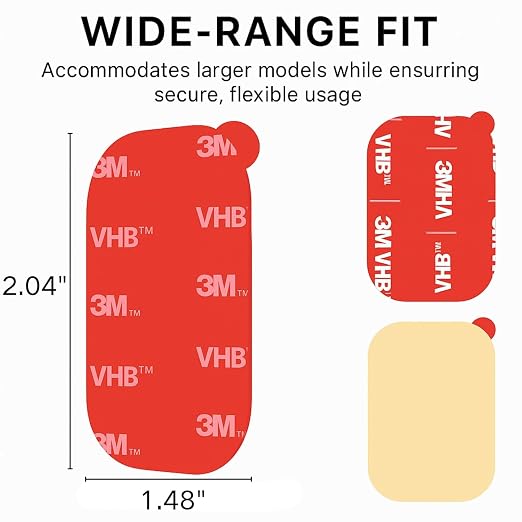 APPS2Car 8 Pcs 3M VHB Double Sided Adhesive Pads, 1.48" x 2.04" Square - Image 3