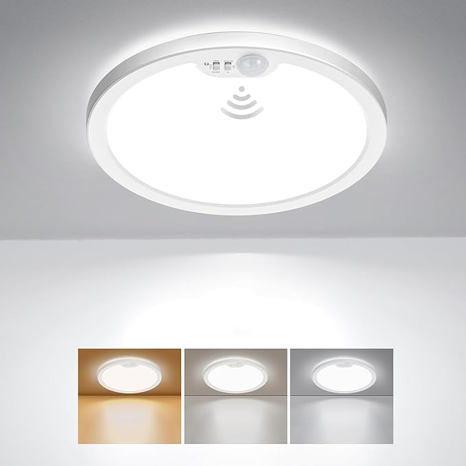 BLNAN Motion Sensor Ceiling Light Wired, 8.7 Inch 3000K 4000K 5000K Selectable by BLNAN