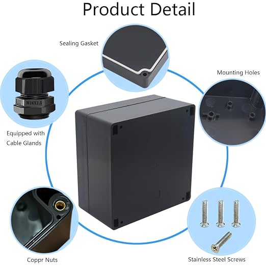 Junction Box IP65 Waterproof ABS Plastic Electrical Project Case Power Junction - Image 5