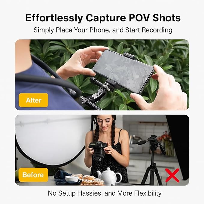 Neck Mount for Phones, Hands Free POV/Vlog Filming, Neck Cell Phone Holder for - Image 3