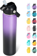 Fijinhom 24oz Insulated Stainless Steel Water Bottle, Wide Mouth Double Wall by Fijinhom