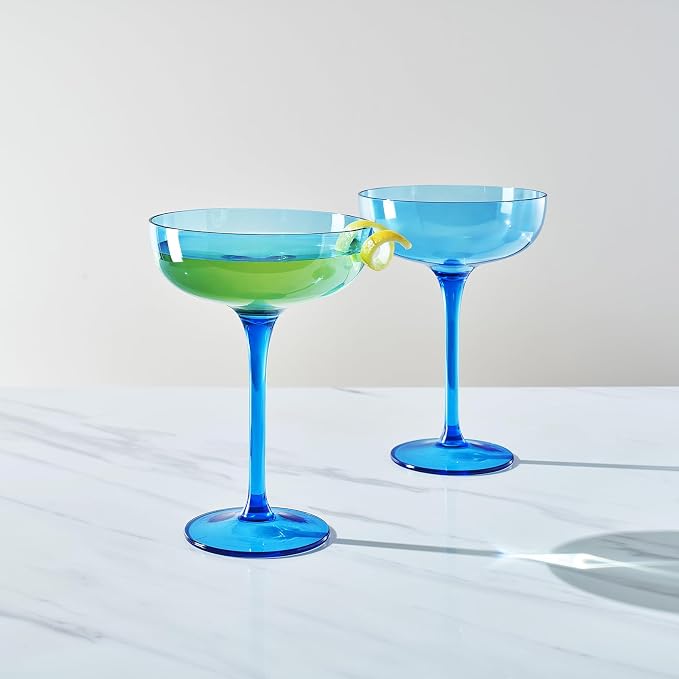 Acrylic Shatterproof Martini, Champagne & Cocktail Unbreakable Glasses | Set of - Image 3