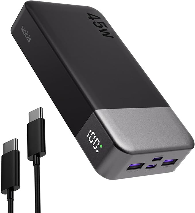 NOBIS Portable Charger, 20000mAh Power Bank, 45W Power Bank Fast Charging by NobisPowerbank