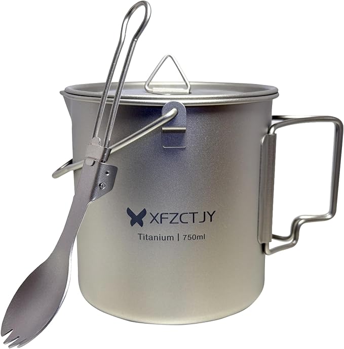 750ml Ultralight Titanium Camping Pot by preservingnatureswonders%E2%80%93premiuminsectspecimensforenthusiasts