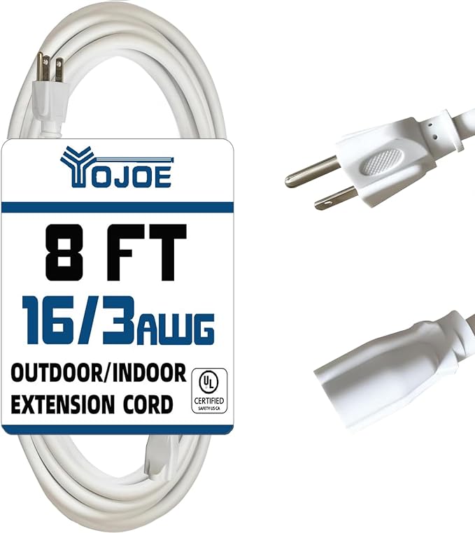 YOJOE Indoor Outdoor Extension Cord, 3 Prong 13A Weatherproof Power Cord by YOJOE