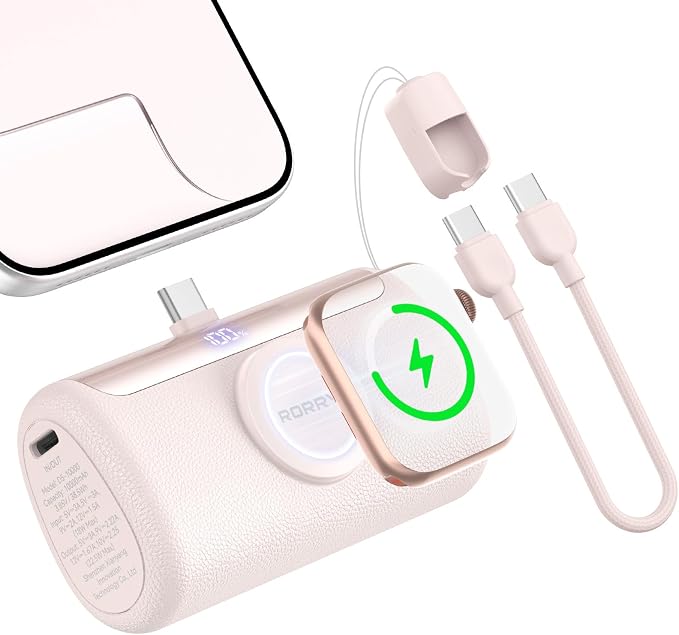 RORRY PalmGo Portable Charger, 10000mAh PD 22.5W Fast Charging Mini Power Bank by RORRY