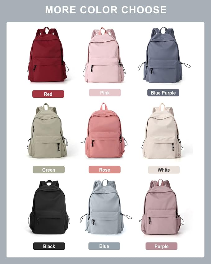BJLFS Blue Simple School Backpack - Image 7