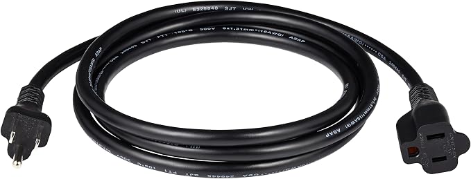 Amazon Basics Extension Cord, 3 Prong Outlet Extender, Indoor Power Cord - Image 2