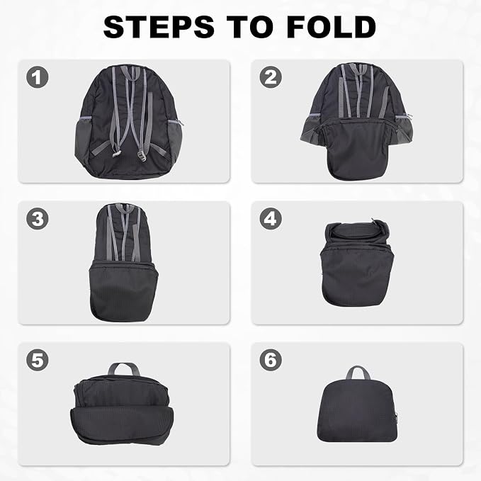 HOLYLUCK 20L Lightweight Packable Hiking Daypack Foldable Backpack - Image 5