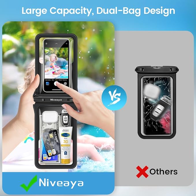Niveaya Double Space Waterproof Phone Pouch - Image 8