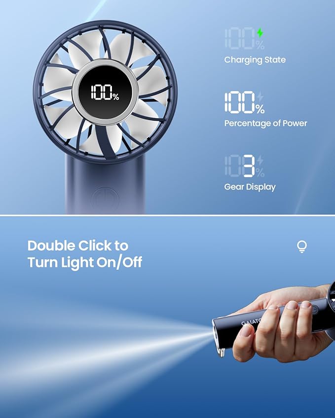 Gaiatop Portable Mini Fan, 3 Speed Handheld Fans - Image 6