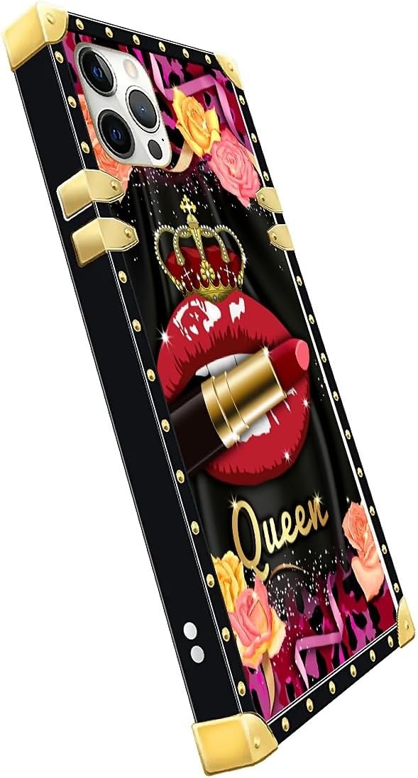 Compatible with iPhone 11 Pro Max Case, Queen Lip Crown Leopard Print Luxury - Image 4