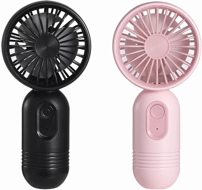 Mini Portable Fan 2 Pack, Cute Handheld Fan Battery Operated Lightweight Small by JODNO