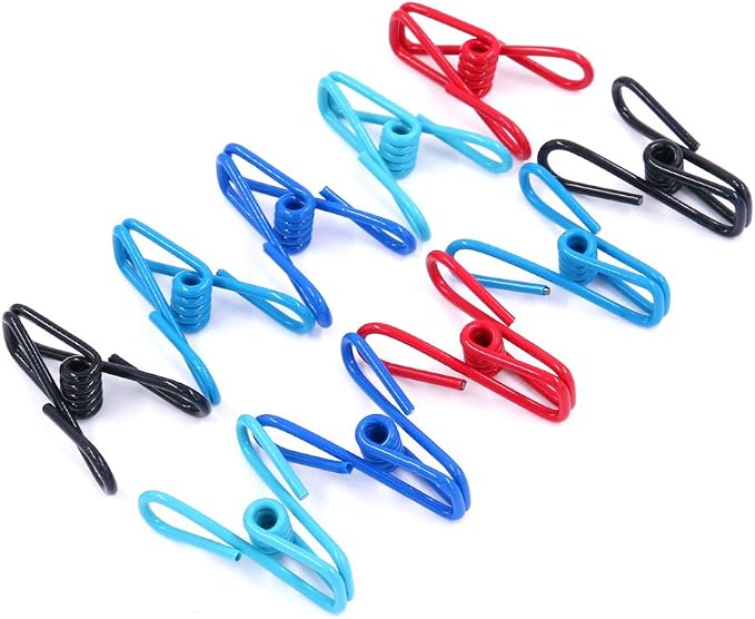 Swpeet 50 Pieces Multi-Purpose Metal Wire Clip Windproof Clothespin Metal Clips - Image 3