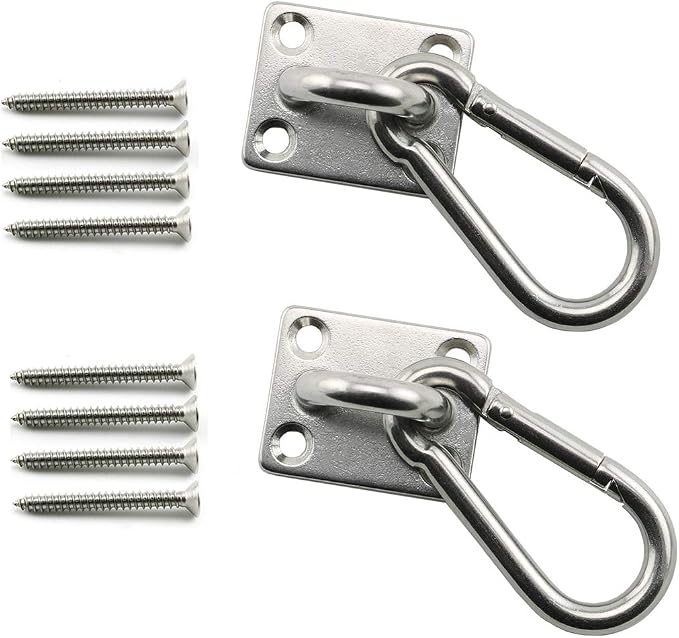 heyous 2 Set M8 Suspension Ceiling Wall Mount U Hook Anchor Hanger Stainless by heyous