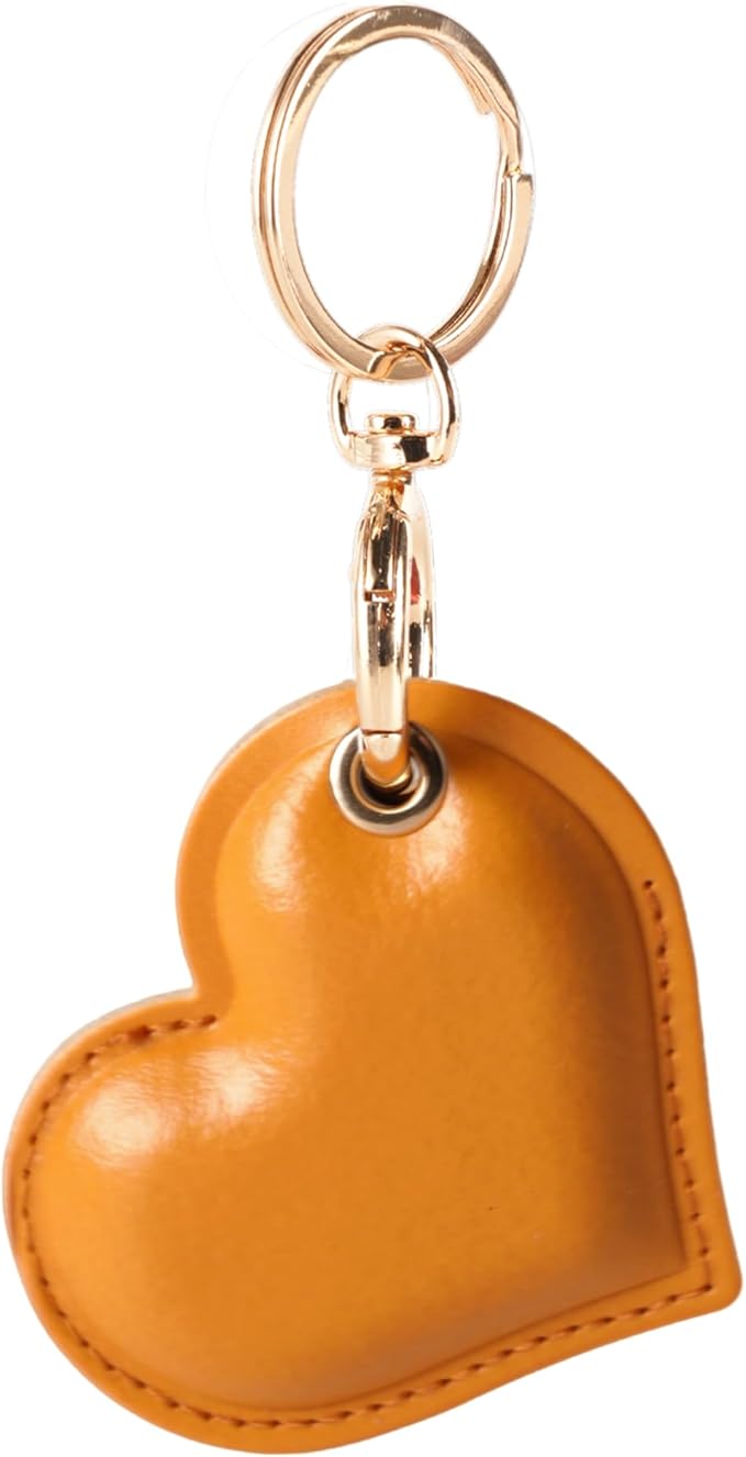 Leather Charm Keychain Holder Case Compatible by BORKUANA