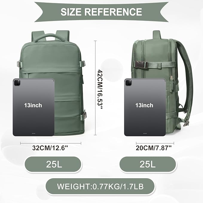 coowoz Travel Backpack For Women Men, Carry On Backpack, Hiking Backpack - Image 4