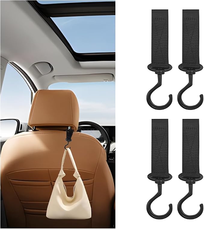 Car Headrest Hook, Universal for SUV by Unknown